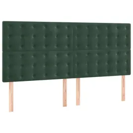 zaglowki-do-lozka-4-szt-ciemnozielony-80x5x78-88cm-aksamit