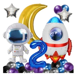 balony-urodziny-2-latka-kosmos-rakieta-astronauta