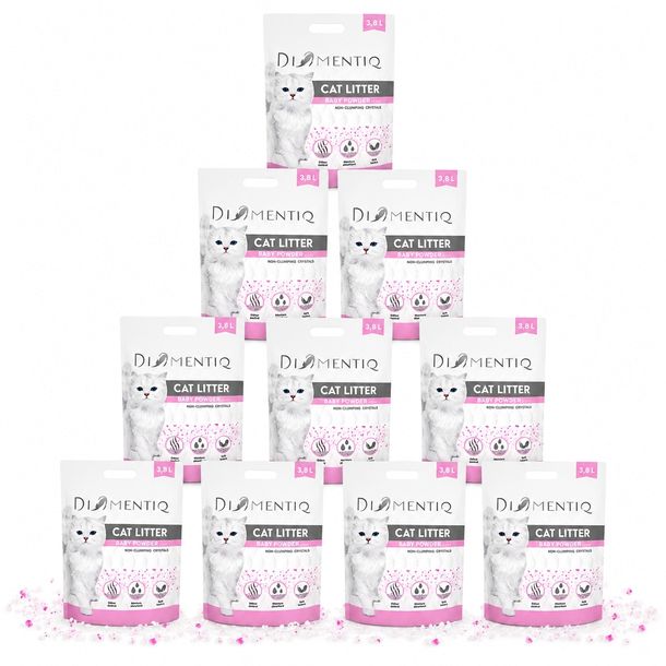 Żwirek silikonowy dla kota DIAMENTIQ Micro BabyPowder niezbrylający 10x3,8L