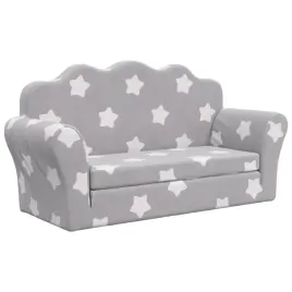 2-os-sofa-dla-dzieci-rozkladana-szara-w-gwiazdki-plusz