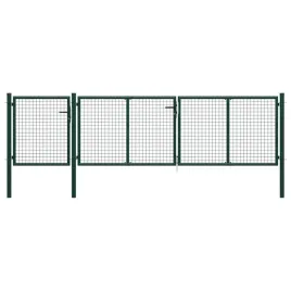 brama-ogrodzeniowa-stalowa-400-x-100-cm-zielona