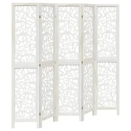 parawan-pokojowy-5-panelowy-bialy-lite-drewno-paulowni