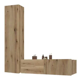 zestaw-szafka-pod-umywalke-140-cm-slupek-wiszacy-135-cm-dab-evoke-ryflowany