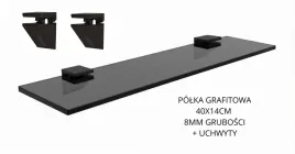 polka-szklana-grafitowa-8mm-40x14cm-czarne-uchwyty