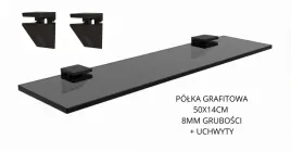 polka-szklana-grafitowa-8mm-50x14cm-czarne-uchwyty
