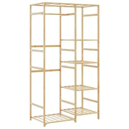 wieszak-na-ubrania-z-polkami-100x50x1845-cm-bambusowy