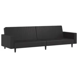 2-osobowa-sofa-czarna-sztuczna-skora
