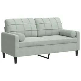 2-osobowa-sofa-z-poduszkami-jasnoszara-140-cm-aksamit