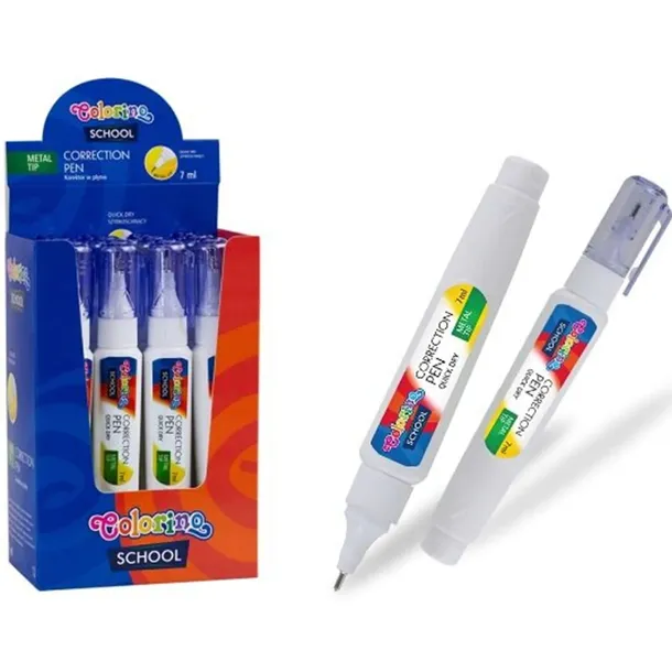 KOREKTOR W PŁYNIE COLORINO 7ml METALOWA KOŃCÓWKA