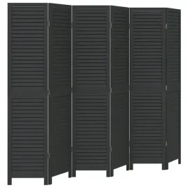 parawan-pokojowy-6-panelowy-czarny-lite-drewno