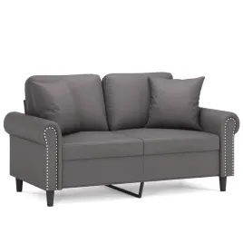 2-osobowa-sofa-z-poduszkami-szara-120-cm-sztuczna-skora