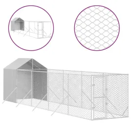 kojec-dla-psa-z-dachem-srebrny-2x10x25m-stal-galwanizowana