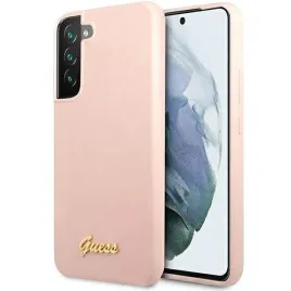 guess-guhcs23slslmgpp-s23-s911-rozowy-pink-hardcase-silicone-script-metal