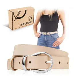 bezowy-pasek-damski-cienki-brodrene-skorzany-z-klamerka-do-spodni-110-cm