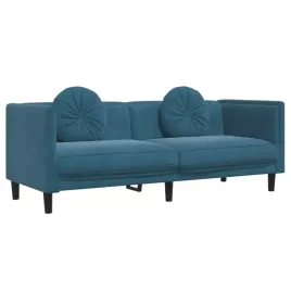 sofa-3-osobowa-z-poduszkami-niebieska-aksamit