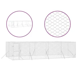 kojec-zewnetrzny-dla-psa-srebrny-8x4x2-m-stal-galwanizowana