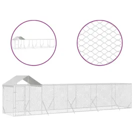 kojec-dla-psa-z-dachem-srebrny-10x2x25m-stal-galwanizowana
