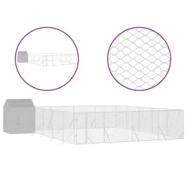 kojec-dla-psa-z-dachem-srebrny-10x10x25m-stal-galwanizowana