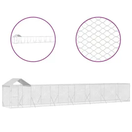 kojec-dla-psa-z-dachem-srebrny-14x2x25m-stal-galwanizowana