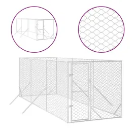 kojec-zewnetrzny-dla-psa-srebrny-2x6x2-m-stal-galwanizowana