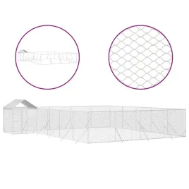 kojec-dla-psa-z-dachem-srebrny-10x8x25m-stal-galwanizowana