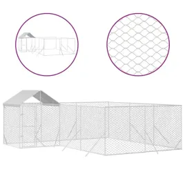 kojec-dla-psa-z-dachem-srebrny-6x6x25-m-stal-galwanizowana