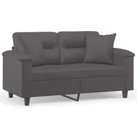 2-osobowa-sofa-z-poduszkami-szara-120-cm-sztuczna-skora