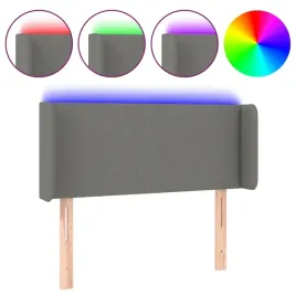 zaglowek-do-lozka-z-led-ciemnoszary-103x16x78-88-cm-tkanina