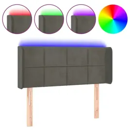 zaglowek-do-lozka-z-led-ciemnoszary-103x16x