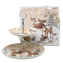 patera-etazerka-porcelana-wielokolorowa-lesne-zwierzeta
