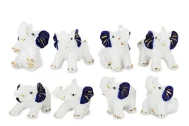 zestaw-figurki-8-sloni-ceramika-bialy-granatowy-zloty-slon-slonik