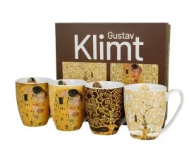 gustaw-klimt-zestaw-4-kubkow-classic-porcelana-wielokolorowy