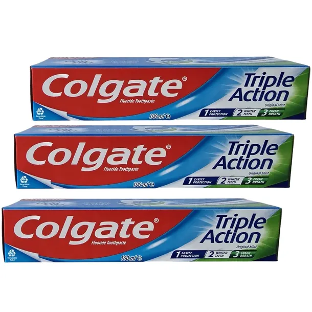 Pasta do zębów Colgate Triple Action Original zestaw 3x100 ml