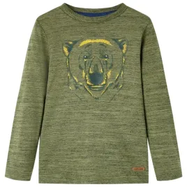koszulka-dziecieca-z-dlugimi-rekawami-khaki-melanz-104
