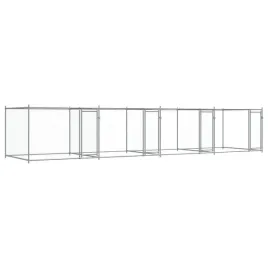 klatka-dla-psa-z-drzwiami-szara-8x2x15-m-stal