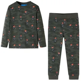 pizama-dziecieca-z-dlugimi-rekawami-khaki-11
