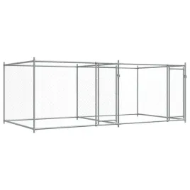 klatka-dla-psa-z-drzwiami-szara-4x2x15-m-stal