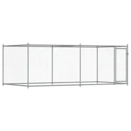 klatka-dla-psa-z-drzwiami-szara-4x2x15-m-stal