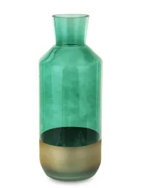 wazon-szklany-burano-zielony-zloty-36x14x14