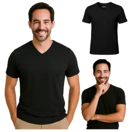 koszulka-meska-v-neck-czarna-bawelna-turecka-t-shirt-captain-mike-m