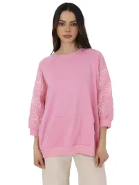 bluza-damska-dresowa-bez-kaptura-kangurka-z-rekawem-3-4-paski