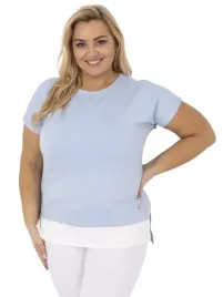miekka-przyjemna-bluzka-damska-plus-size-z-krotkim-rekawem
