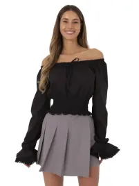 eleganckie-gladkie-spodnico-spodenki-z-wysokim-stanem-wizytowe