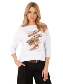 bluzka-damska-bawelniana-z-rekawem-3-4-casualowa-motyw-zwierzecy