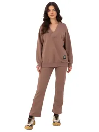 bluza-z-dekoltem-w-serek-spodnie-damskie-komplet-bawelniany