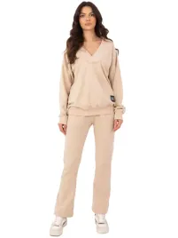 bluza-z-dekoltem-w-serek-spodnie-damskie-komplet-bawelniany