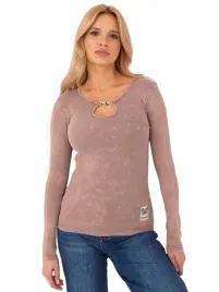 bluzka-dopasowana-damska-longsleeve-z-ozdobnym-paskiem