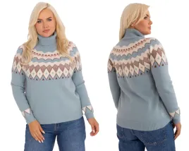 modny-sweter-plus-size-damski-golf-we-wzory