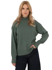sweter-damski-gladki-luzny-z-polgolfem