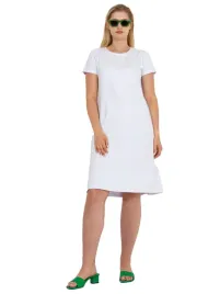 sukienka-damska-plus-size-gladka-prosta-z-falbana-bawelniana-basic